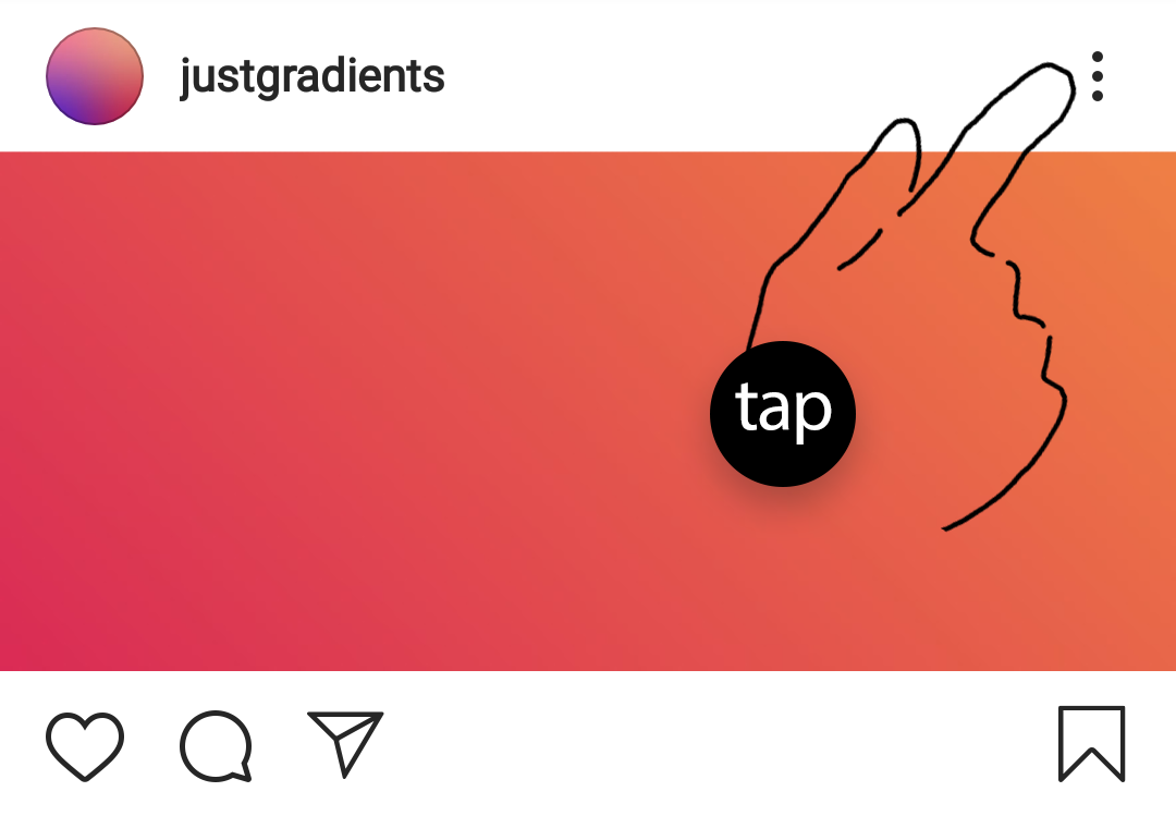 Instagram menu button